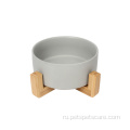 Pet Cat Cod Food Bowl с подставкой